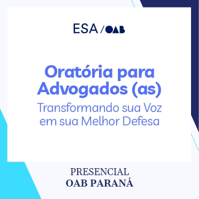5838 Oratória para Advogados (as) - transformando sua voz em sua melhor defesa