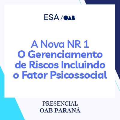 5854 A Nova NR 1 - O gerenciamento de riscos incluindo o fator psicossocial