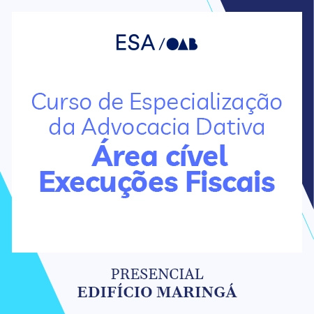 5955 Curso de Especialização da Advocacia Dativa - Área Cível - Execuções Fiscais