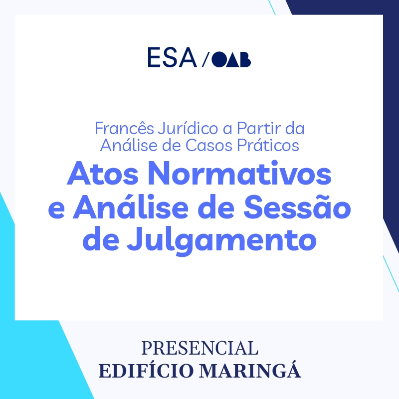 6207 Francês Jurídico Aplicado: Atos Normativos e Análise de Sessão de Julgamento